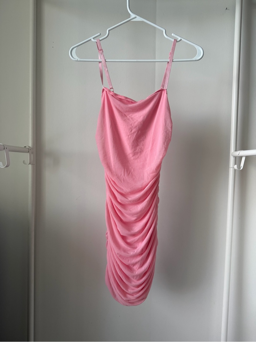 Pink Ruched Slip Dress - Women